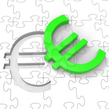 Euro Puzzle Showing European Investments And Savings