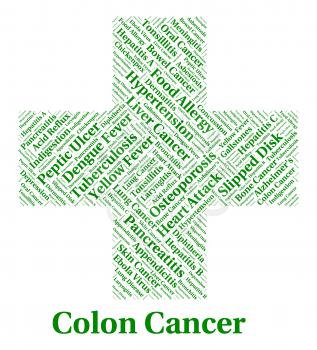 Colon Cancer Showing Ill Health And Malignancy