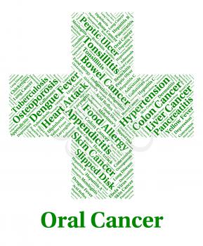 Oral Cancer Indicating Cancerous Growth And Disease