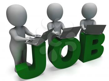Job Online Shows Web Employment Search For Vacancy