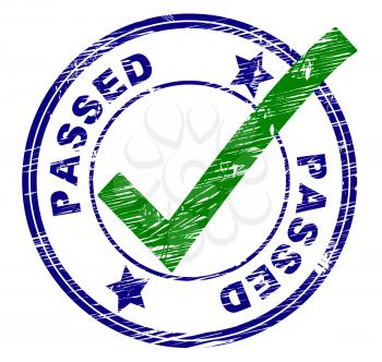 Passed Stamp Showing All Right And Affirm