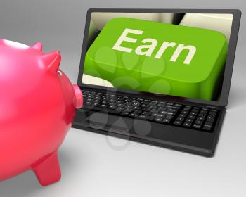 Earn Key Showing Web Income Profit And Revenue