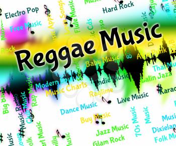 Reggae Music Showing Sound Track And Melody
