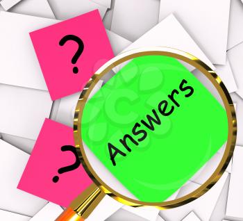 Questions Answers Post-It Papers Showing Questioning And Explanations