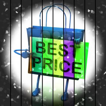 Best Price Shopping Bag Representing Bargains and Discounts