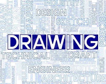Drawing Words Showing Creativity Sketching And Design