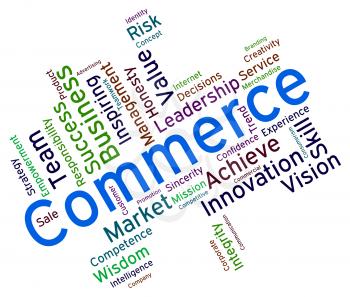 Commerce Words Indicating E-Commerce Import And Selling 
