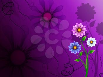 Flowers Background Showing Blooming Growing And Nature
