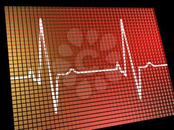 Heart Rate Monitor Shows Cardiac And Coronary Health 