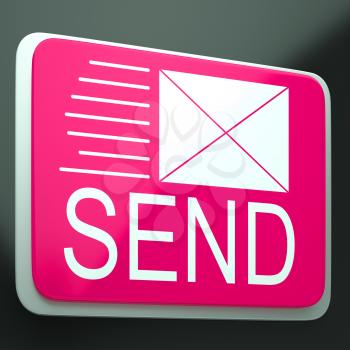 Send Envelope Showing Electronic Mailbox Internet Communication