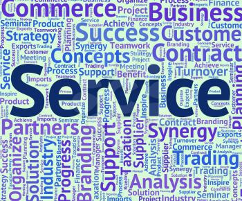 Service Word Indicating Help Desk And Wordclouds