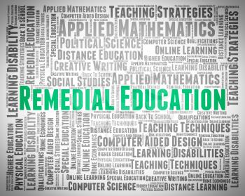 Remedial Education Indicating Develop Schooling And Word