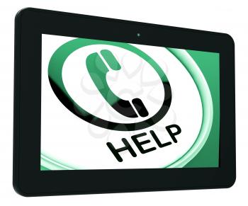 Help Tablet Showing Call For Advice Or Assistance