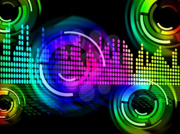 Digital Music Beats Background Meaning Electronic Music Or Sound Frequency
