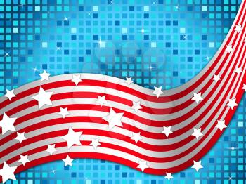 American Flag Background Meaning Nation And Glittering Squares
