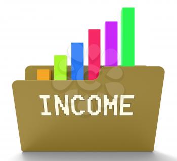 Income File Meaning Business Graph And Earnings 3d Rendering