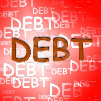 Debt Words Representing Financial Obligation And Arrears