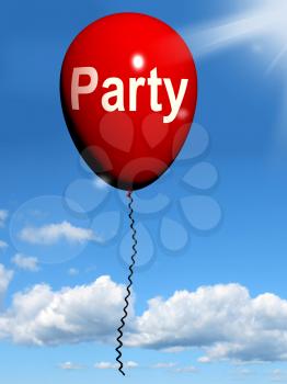 Party Balloon Representing Parties Events and Celebrations