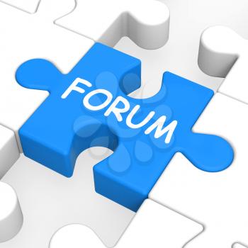 Forum Puzzle Showing Online Community Chat And Advice