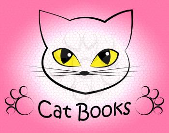 Cat Books Indicating Learning Education And Knowledge