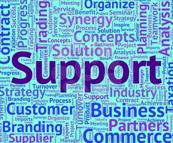 Support Word Representing Assistance Help And Helpdesk