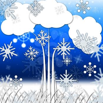 Tree Background Meaning Branches Leaves And Snowflakes
