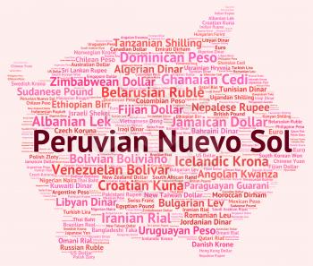 Peruvian Nuevo Sol Representing Worldwide Trading And Exchange