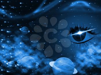 Space Background Meaning Eyes Design And Astronomy