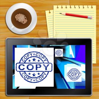 Copy On Cubes Shows Duplicates Or Photocopies Tablet