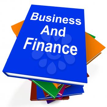 Business And Finance Book Stack Showing Businesses Finances