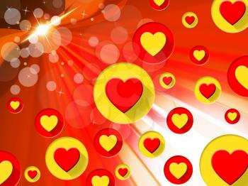 Copyspace Background Representing Heart Shapes And Loving