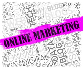Online Marketing Showing Web Site And Sem