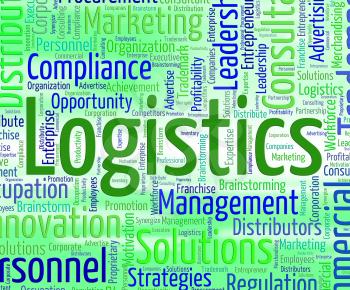 Logistics Word Meaning Wordcloud Plans And Coordination