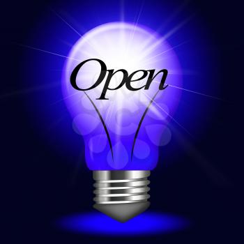Lightbulb Open Showing Grand Opening And New