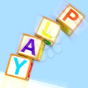 Play Word Showing Entertainment Enjoyment And Free Time
