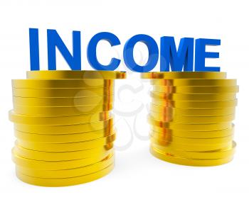 Income Money Indicating Finance Wealthy And Earning