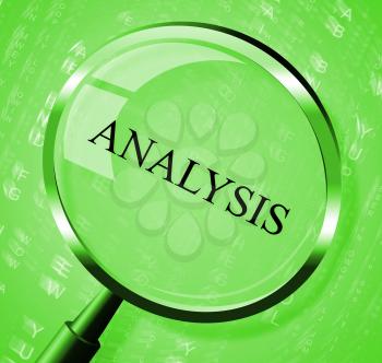 Analysis Magnifier Showing Data Analytics And Magnification