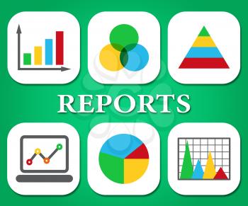 Reports Charts Representing Business Graph And Reported