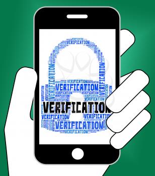 Verification Lock Indicating Guaranteed Authentic And Certificated