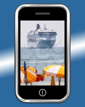 Cruise Ship Travel Picture On A Mobile Phone