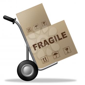 Fragile Box Indicating Frail Delicate And Product
