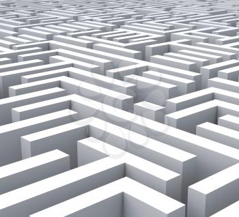 Maze Shows Problem Confusing Puzzling Or Complexity