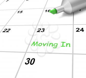 Moving In Calendar Meaning New Home Or Tenancy