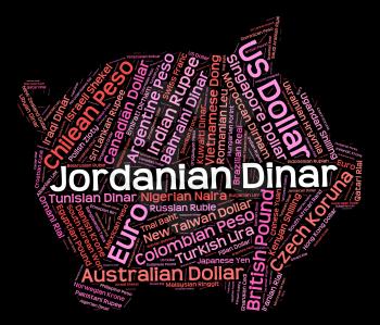 Jordanian Dinar Indicating Forex Trading And Coinage