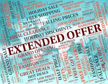 Extended Offer Showing Save Words And Sales