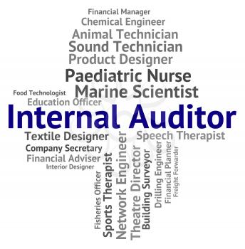 Internal Auditor Showing Inner Words And Actuary