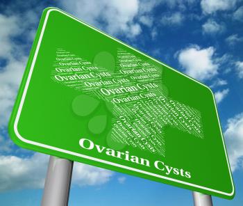 Ovarian Cysts Indicating Poor Health And Sickness