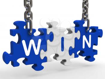 Win Sign Showing Success Winning And Victories