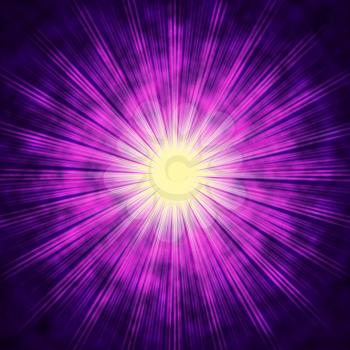 Purple Sun Background Meaning Bright Radiating Star
