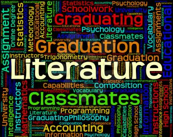 Literature Word Showing Literary Texts And Writings